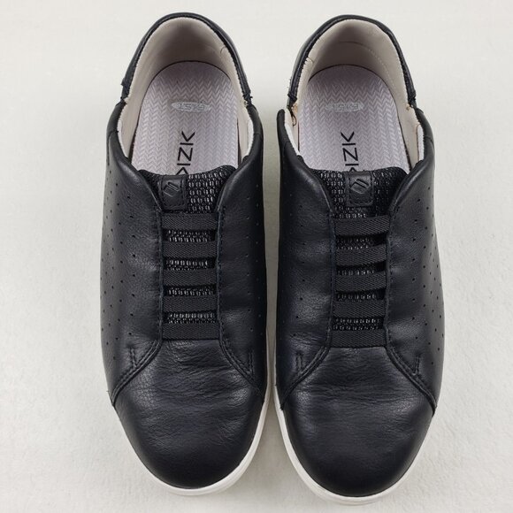 Kizik Miami Hands Free Sneaker Womens 8 Black Leather Casual Slip On Shoe - Picture 3 of 12